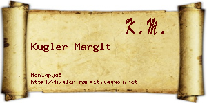 Kugler Margit névjegykártya